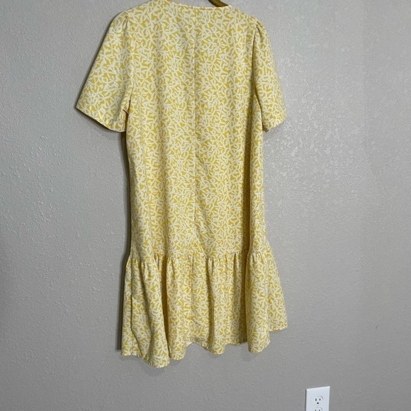 A New Day Yellow Floral Drop Waist Dress XS - Picture 2 of 6